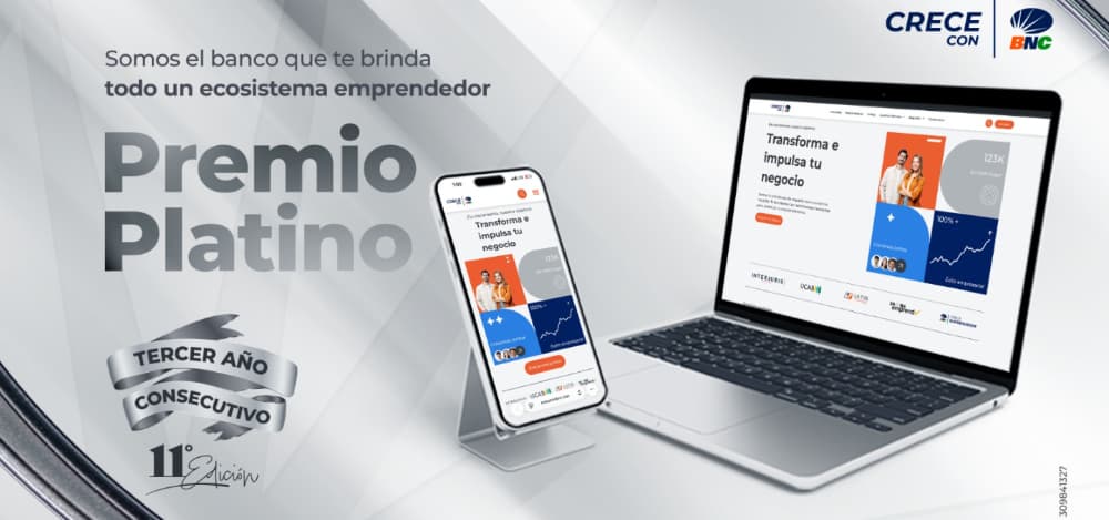 BNC recibe Premio País Platino por su innovador ecosistema para emprendedores