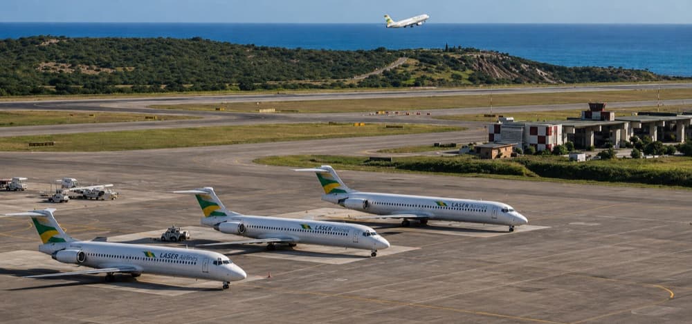 Laser Airlines reactiva sus vuelos nacionales e internacionales a través de los terminales temporales de Maiquetía